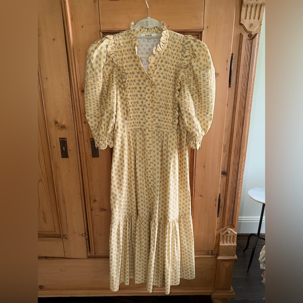 SEA Pascala scalloped midi dress - Picture 3 of 6